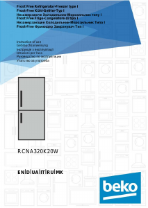 Manuale BEKO RCNA320K20W Frigorifero-congelatore