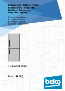 Használati útmutató BEKO RCNA366E30ZXP Hűtő és fagyasztó