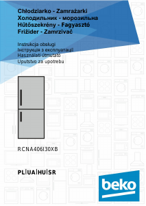 Посібник BEKO RCNA406I30XB Холодильник із морозильною камерою