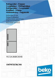 Használati útmutató BEKO RCSA366K30XB Hűtő és fagyasztó