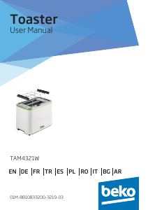 Manual BEKO TAM4321W Toaster