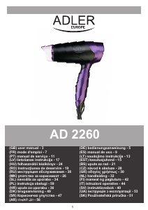 Посібник Adler AD 2260 Фен