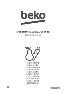 Instrukcja BEKO CSK240M31WN Lodówko-zamrażarka