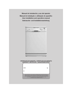 Manual Edesa 1LE031SX Máquina de lavar louça