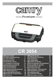 Návod Camry CR 3054 Kontaktný gril