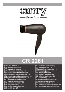 Manual de uso Camry CR 2261 Secador de pelo