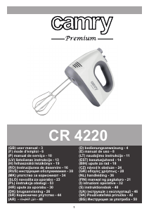 Manual Camry CR 4220b Misturador da mão