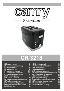 Руководство Camry CR 3218 Тостер