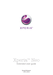 Bruksanvisning Sony Ericsson Xperia neo Mobiltelefon