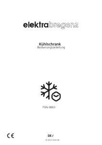 Bedienungsanleitung Elektra Bregenz FSN 9863 Gefrierschrank