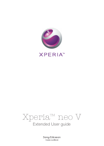 Bruksanvisning Sony Ericsson Xperia neo V Mobiltelefon