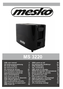 Manual Mesko MS 3220 Toaster