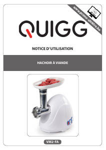Mode d’emploi Quigg VM2-FA Hachoir à viande
