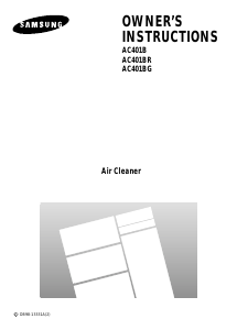 Manual Samsung AC401B/XSG Air Purifier