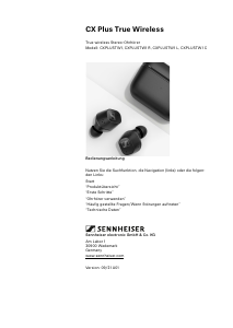 Bedienungsanleitung Sennheiser CX Plus True Wireless Kopfhörer