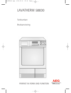 Bruksanvisning AEG-Electrolux T58830 Torktumlare
