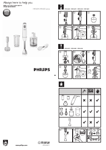 Brugsanvisning Philips HR1607 Daily Collection Stavblender