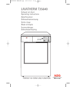 Handleiding AEG-Electrolux T35640 Wasdroger