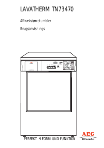Brugsanvisning AEG-Electrolux TN73470 Tørretumbler