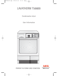 Handleiding AEG-Electrolux T56600 Wasdroger