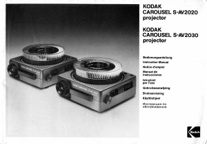 Mode d’emploi Kodak S-AV2020 Carousel Projecteur