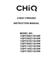 Handleiding Chiq CQFC05ZC1Q1GW Vriezer