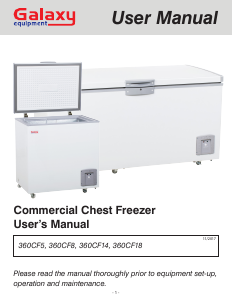 Manual Galaxy 360CF8 Freezer