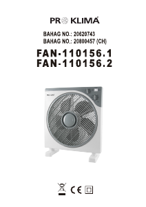 Priručnik Proklima FAN-110156.2 Ventilator