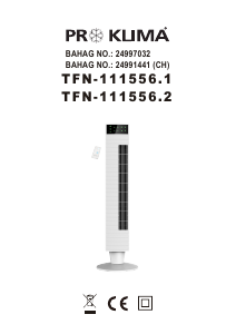 Bruksanvisning Proklima TFN-111556.1 Vifte