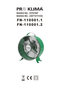 Manuale Proklima FN-110001.1 Ventilatore