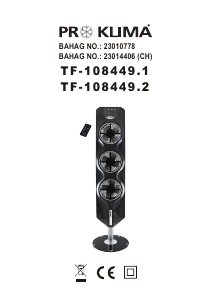 Használati útmutató Proklima TF-108449.1 Ventilátor