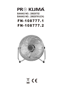 Priročnik Proklima FN-108777.2 Ventilator