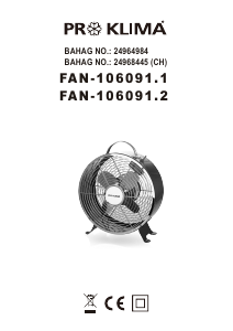 Kasutusjuhend Proklima FAN-106091.2 Ventilaator
