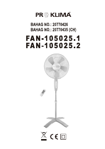 Manuale Proklima FAN-105025.1 Ventilatore