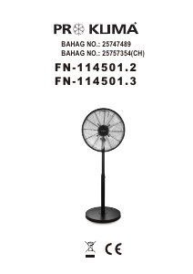 Mode d’emploi Proklima FN-114501.3 Ventilateur