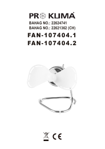 Kullanım kılavuzu Proklima FAN-107404.1 Fan