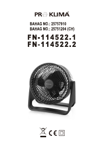Handleiding Proklima FN-114522.2 Ventilator
