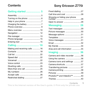 Handleiding Sony Ericsson Z770 Mobiele telefoon