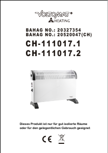 Bruksanvisning Voltomat CH-111017.1 Värmefläkt