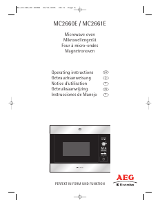 Mode d’emploi AEG-Electrolux MC2661E-M Micro-onde