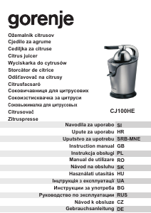Manual Gorenje CJ100HE Citrus Juicer