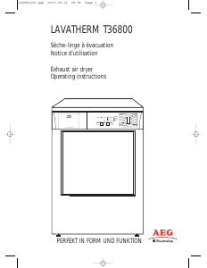 Handleiding AEG-Electrolux T36800 Wasdroger