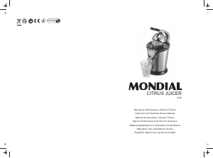 Manual de uso Mondial E-25 Exprimidor de cítricos