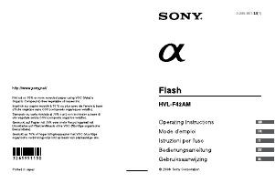 Manuale Sony HVL-F42AM Flash