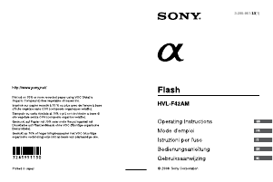 Bruksanvisning Sony HVL-F42AM Blixt