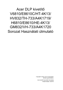 Használati útmutató Acer H6810 Vetítő