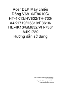 Hướng dẫn sử dụng Acer H6810 Máy chiếu