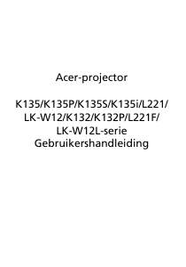 Handleiding Acer K132 Beamer