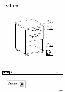 Hướng dẫn sử dụng JYSK Front Bàn đầu giường