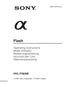 Bruksanvisning Sony HVL-F56AM Blixt